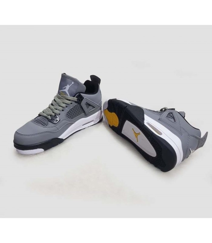 کفش بسکتبال نایک جردن 4 خاکستری Nike air jordan 4 grey