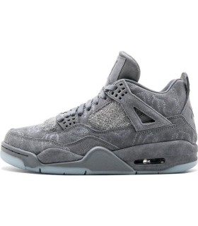 کفش بسکتبال نایک ایر جردن ۴ کاز خاکستری جیر Nike jordan 4 xx suede leather gray