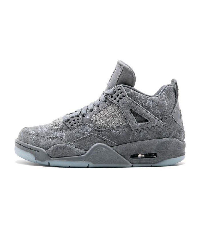 کفش بسکتبال نایک ایر جردن ۴ کاز خاکستری جیر Nike jordan 4 xx suede leather gray