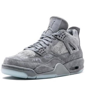 کفش بسکتبال نایک ایر جردن ۴ کاز خاکستری جیر Nike jordan 4 xx suede leather gray