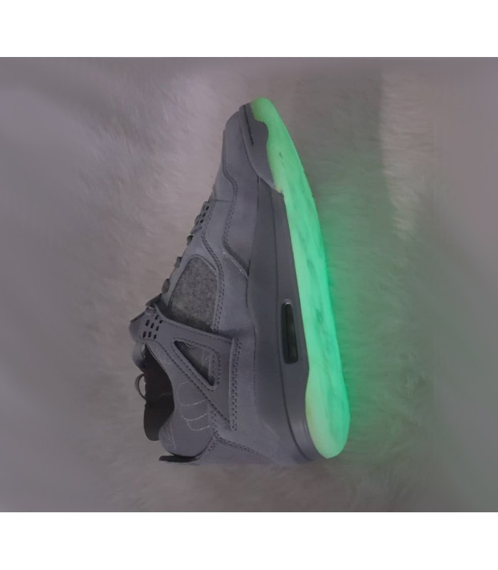 کفش بسکتبال نایک ایر جردن ۴ کاز خاکستری جیر Nike jordan 4 xx suede leather gray