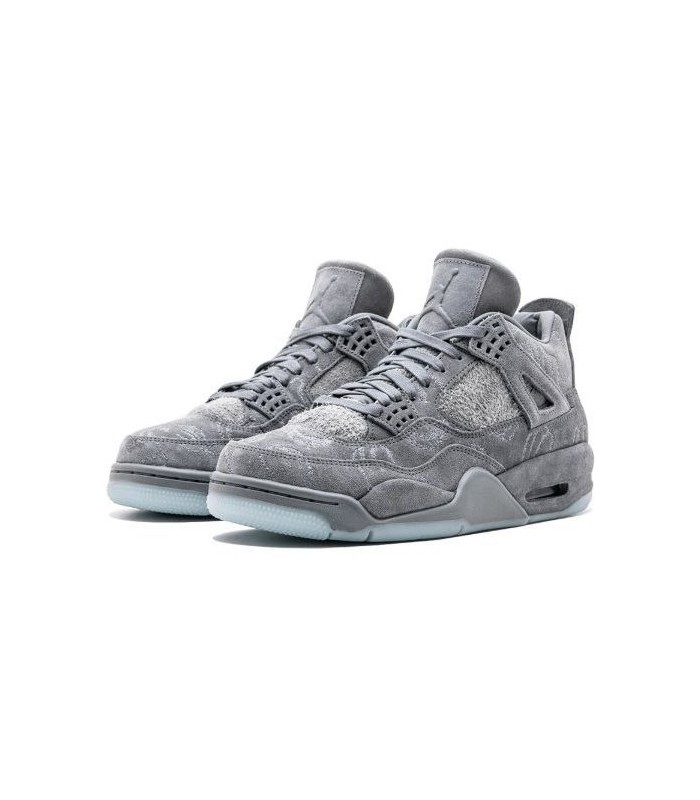 کفش بسکتبال نایک ایر جردن ۴ کاز خاکستری جیر Nike jordan 4 xx suede leather gray