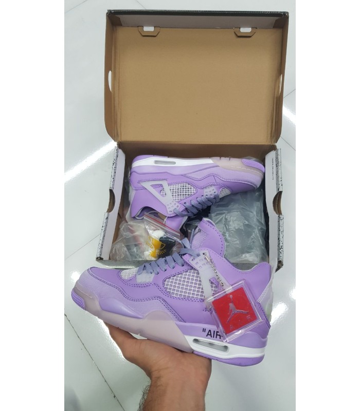 کفش بسکتبال نایک ایر جردن ۴ بنفش Nike air jordan 4 purple