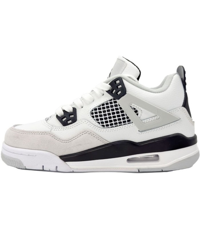 کفش بسکتبال نایک ایر جردن ۴ میلیتری سفید مشکی Nike air jordan 4 military White balck