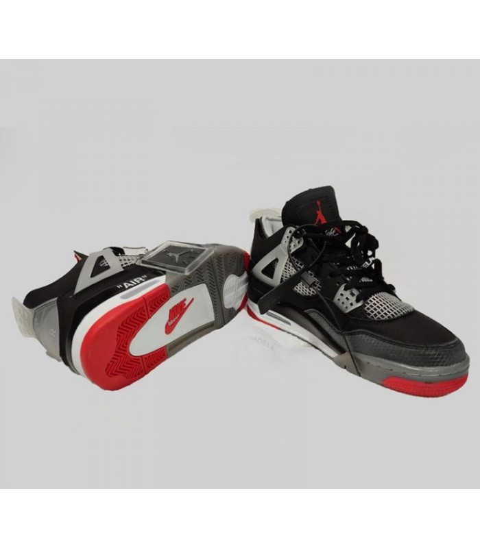 کفش بسکتبال نایک ایر جردن ۴ مشکی Nike air Jordan 4 off white black
