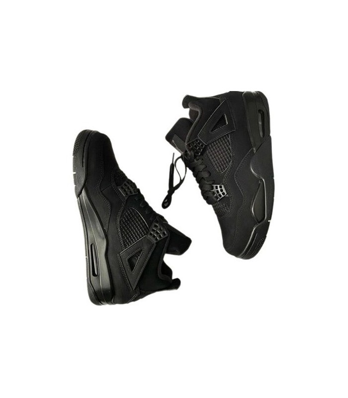 کفش بسکتبال نایک ایر جردن ۴ تمام مشکی Nike air Jordan 4 Full black