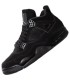 کفش بسکتبال نایک ایر جردن ۴ تمام مشکی Nike air Jordan 4 Full black