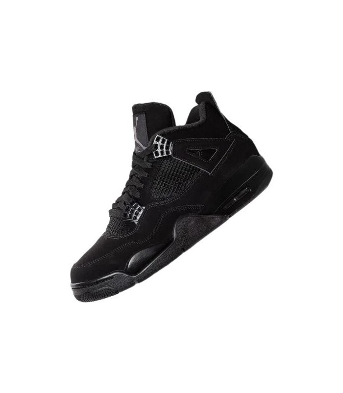 کفش بسکتبال نایک ایر جردن ۴ تمام مشکی Nike air Jordan 4 Full black