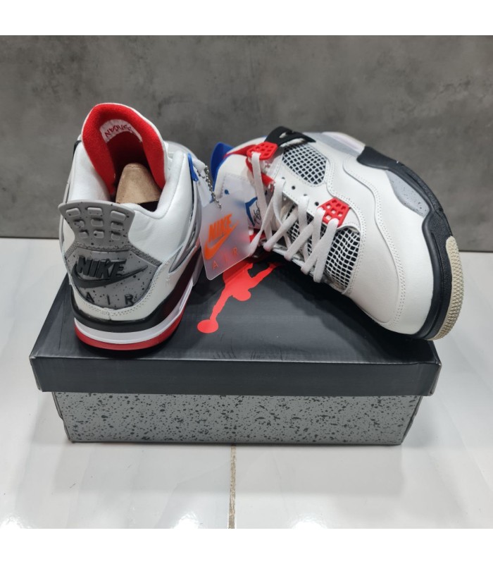 کفش بسکتبال نایک ایر جردن 4 سفید Nike air Jordan What The 4 W