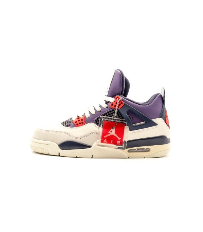 کفش بسکتبال نایک ایر جردن 4 بنفش کرم Nike air Jordan 4 retro