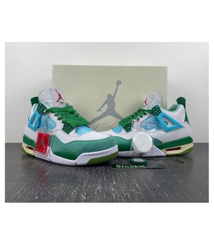 کفش بسکتبال نایک ایر جردن 4 پاستیلی Nike air Jordan 4 Green