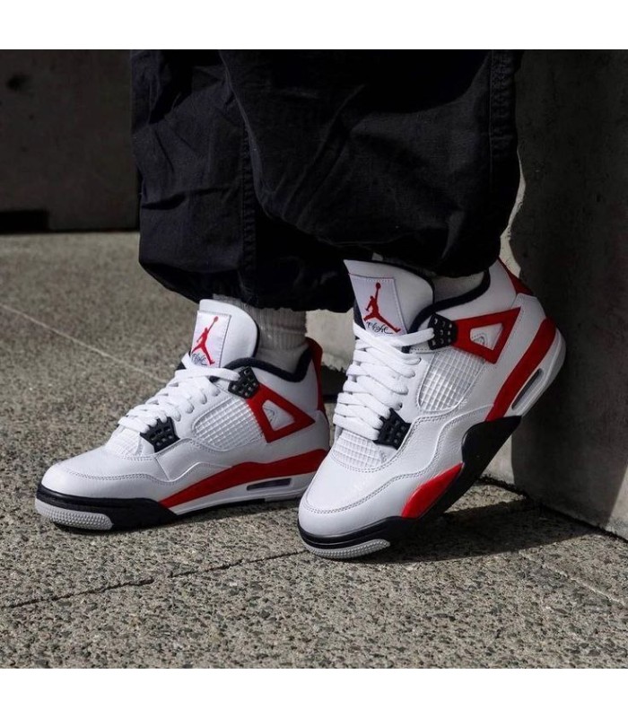 کفش بسکتبال نایک ایر جردن 4 سفید قرمز Nike air Jordan 4 WR