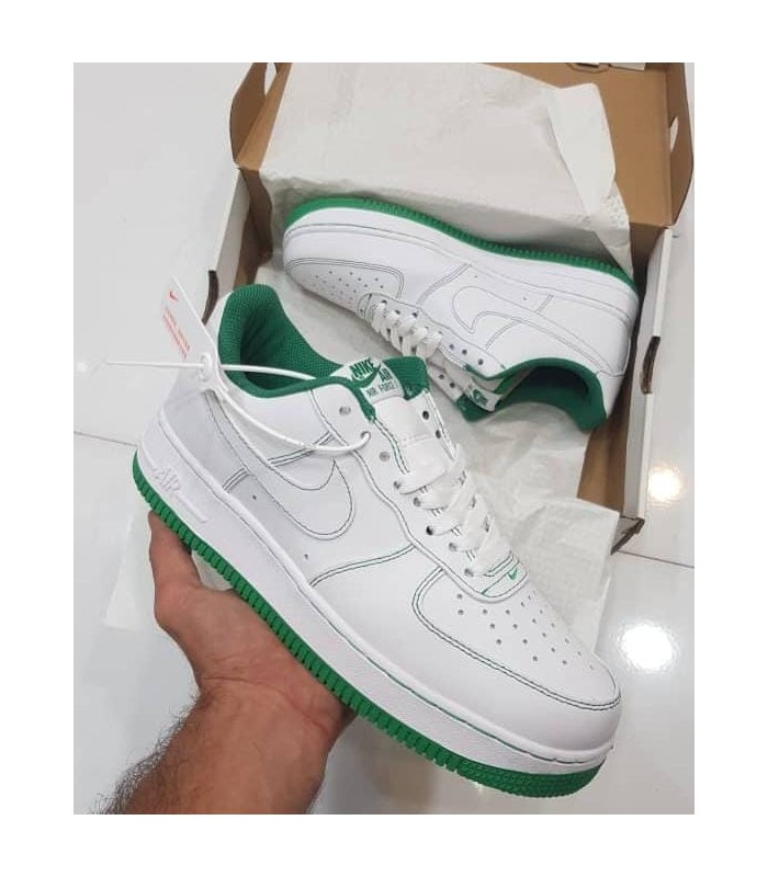 نایک ایر فورس وان سفید سبز Nike air force 1 white Green