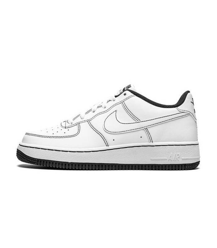 نایک ایر فورس وان سفید مشکی Nike air force 1 contrast stitch white black