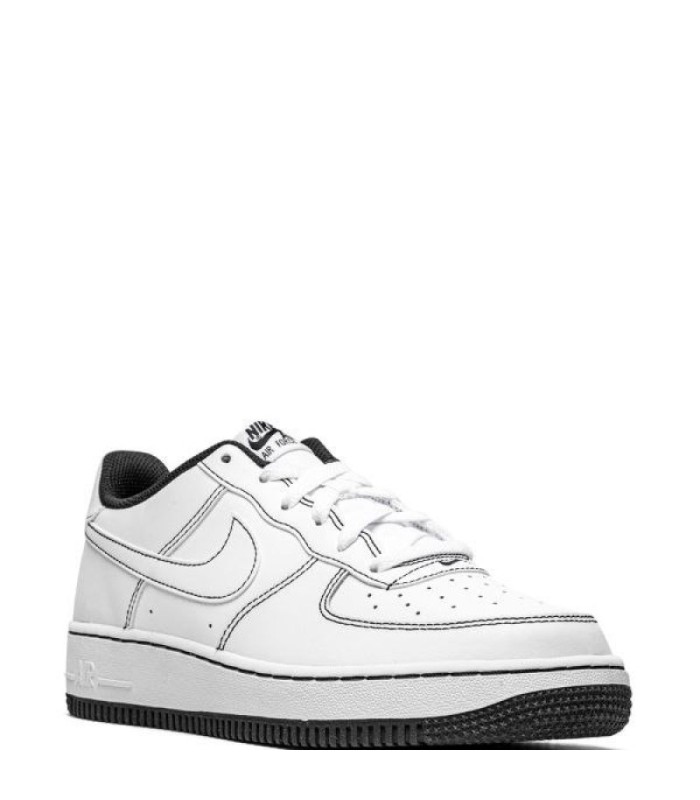 نایک ایر فورس وان سفید مشکی Nike air force 1 contrast stitch white black
