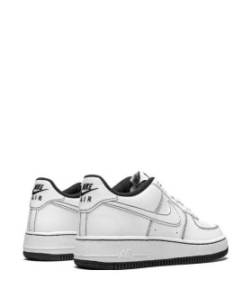 نایک ایر فورس وان سفید مشکی Nike air force 1 contrast stitch white black