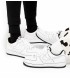 نایک ایر فورس وان سفید مشکی Nike air force 1 contrast stitch white black