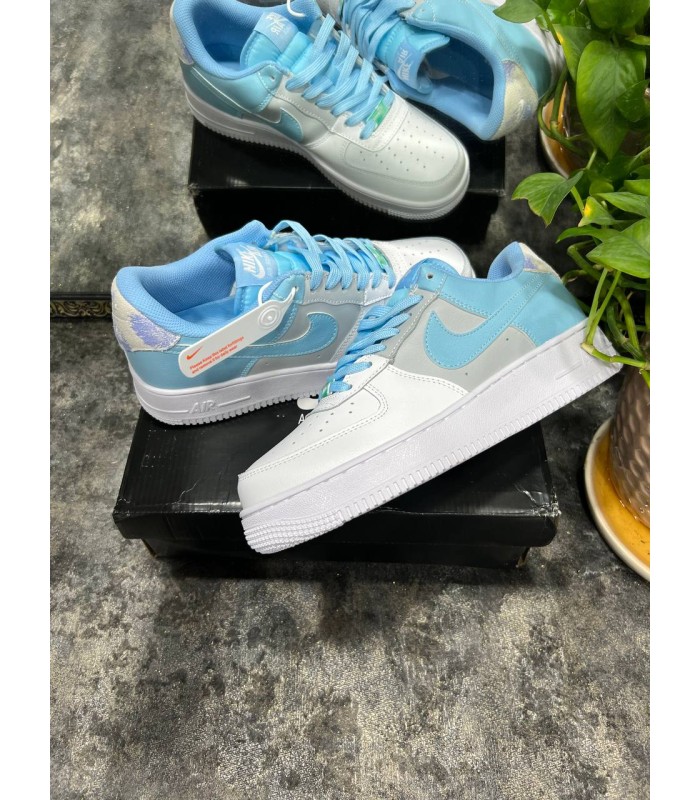 نایک ایر فورس وان آبی روان Nike air force 1 psychic blue