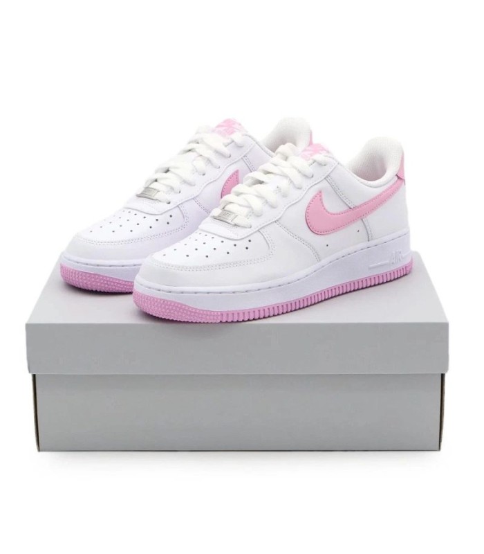 نایک ایر فورس وان سفید صورتی Nike air force 1 white pink