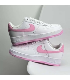 نایک ایر فورس وان سفید صورتی Nike air force 1 white pink