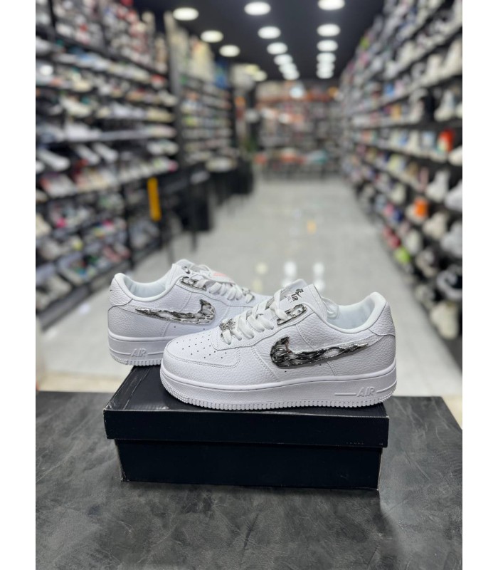 نایک ایر فورس وان سفید نایک فلزی Nike air force 1 white Metal