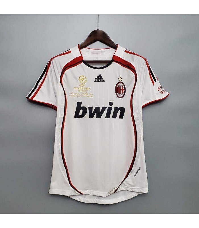 تیشرت پلیری کلاسیک فینال قهرمانان 2007 آث میلان Ac Milan Home Champions Kit 2007