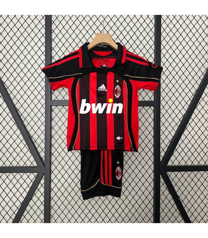 تیشرت و شورت بچگانه کلاسیک 2007 آث میلان Ac Milan Home Kid 2007