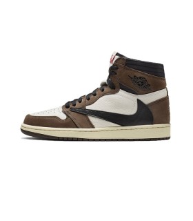 کفش پیاده روی نایک ایرجردن وان تراویس اسکات ساقدار Nike air jordan 1 High travis Scott