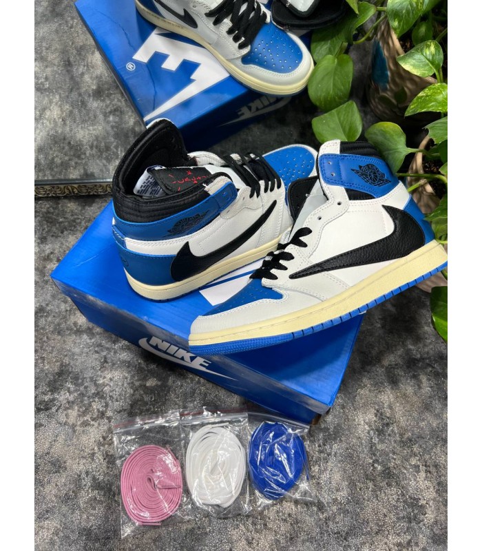 کفش پیاده روی نایک ایرجردن وان تراویس اسکات ساقدار Nike air jordan 1 High travis Scott