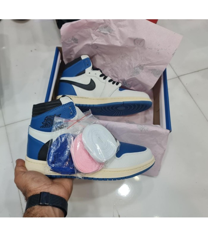 کفش پیاده روی نایک ایرجردن وان تراویس اسکات ساقدار Nike air jordan 1 High travis Scott