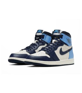 کفش پیاده روی نایک ایرجردن وان ساقدار Nike air jordan 1 High Obsidian