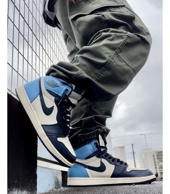 کفش پیاده روی نایک ایرجردن وان ساقدار Nike air jordan 1 High Obsidian