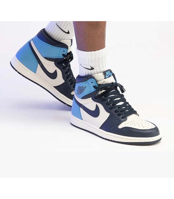 کفش پیاده روی نایک ایرجردن وان ساقدار Nike air jordan 1 High Obsidian