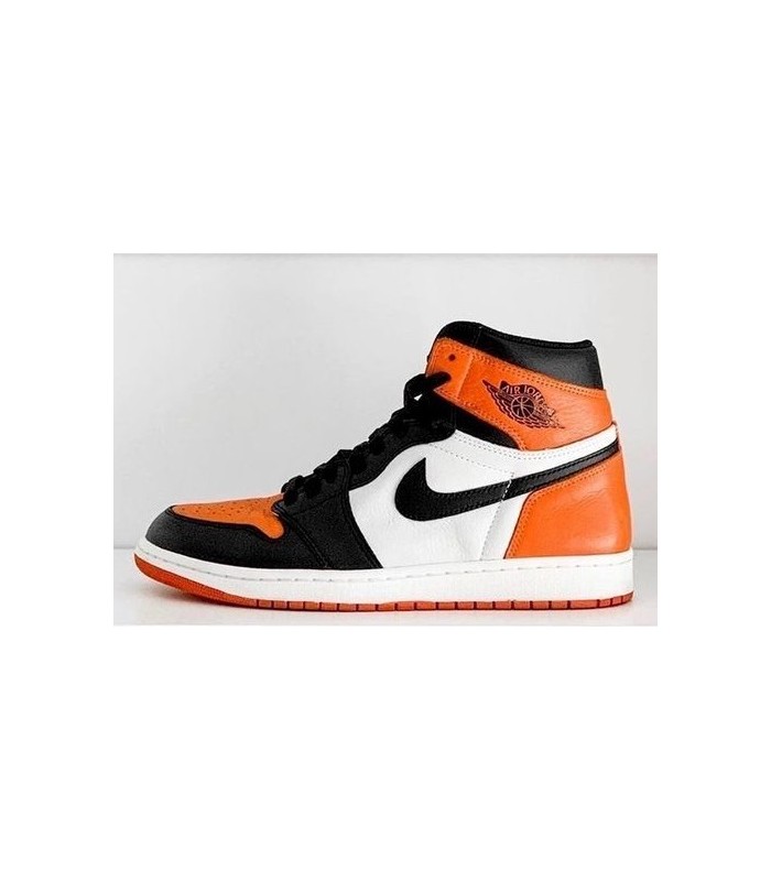 کفش پیاده روی نایک ایر جردن وان ساقدار مشکی سفید نارنجی Nike air Jordan 1 high WBO