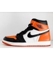 کفش پیاده روی نایک ایر جردن وان ساقدار مشکی سفید نارنجی Nike air Jordan 1 high WBO