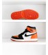 کفش پیاده روی نایک ایر جردن وان ساقدار مشکی سفید نارنجی Nike air Jordan 1 high WBO