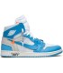 کفش پیاده روی نایک ایر جردن وان ساقدار آف وایت Nike air Jordan 1 high off-white blue