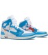 کفش پیاده روی نایک ایر جردن وان ساقدار آف وایت Nike air Jordan 1 high off-white blue