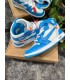 کفش پیاده روی نایک ایر جردن وان ساقدار آف وایت Nike air Jordan 1 high off-white blue