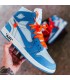 کفش پیاده روی نایک ایر جردن وان ساقدار آف وایت Nike air Jordan 1 high off-white blue