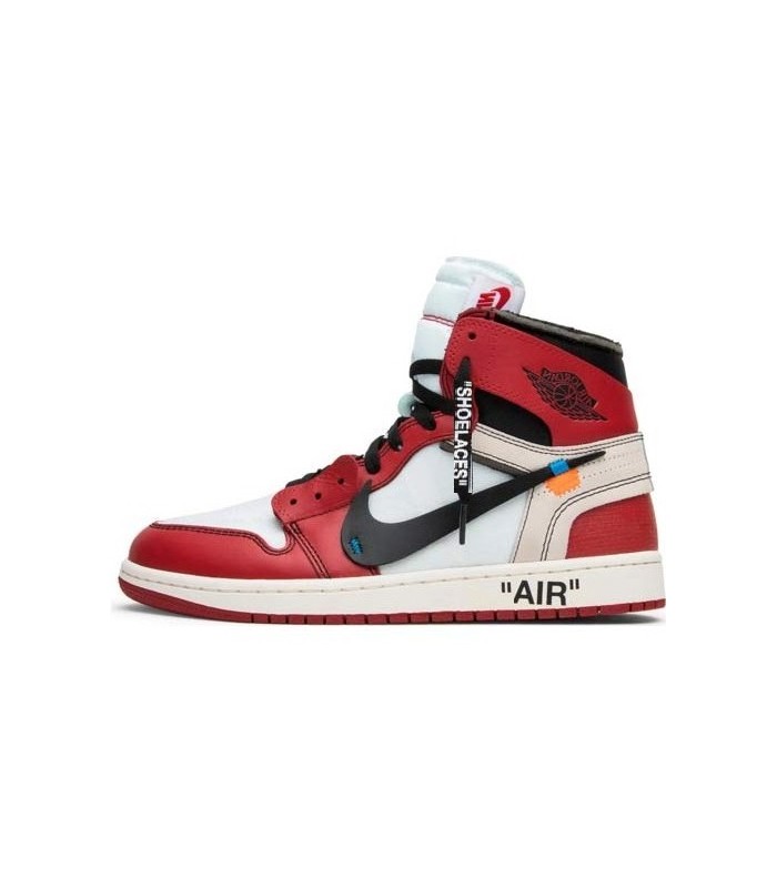 کفش پیاده روی نایک ایر جردن وان ساقدار آف وایت Nike air Jordan 1 high off-white crimson