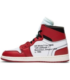 کفش پیاده روی نایک ایر جردن وان ساقدار آف وایت Nike air Jordan 1 high off-white crimson