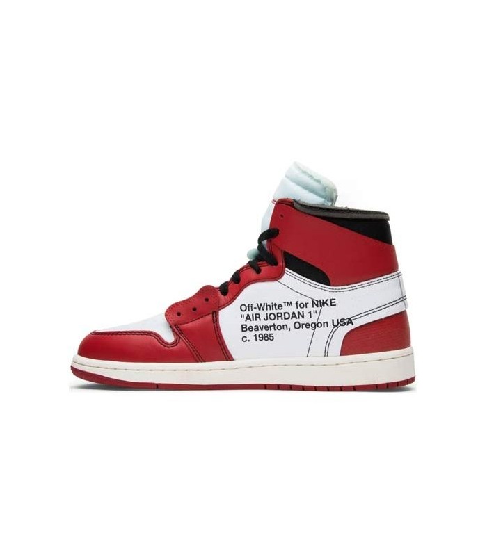 کفش پیاده روی نایک ایر جردن وان ساقدار آف وایت Nike air Jordan 1 high off-white crimson