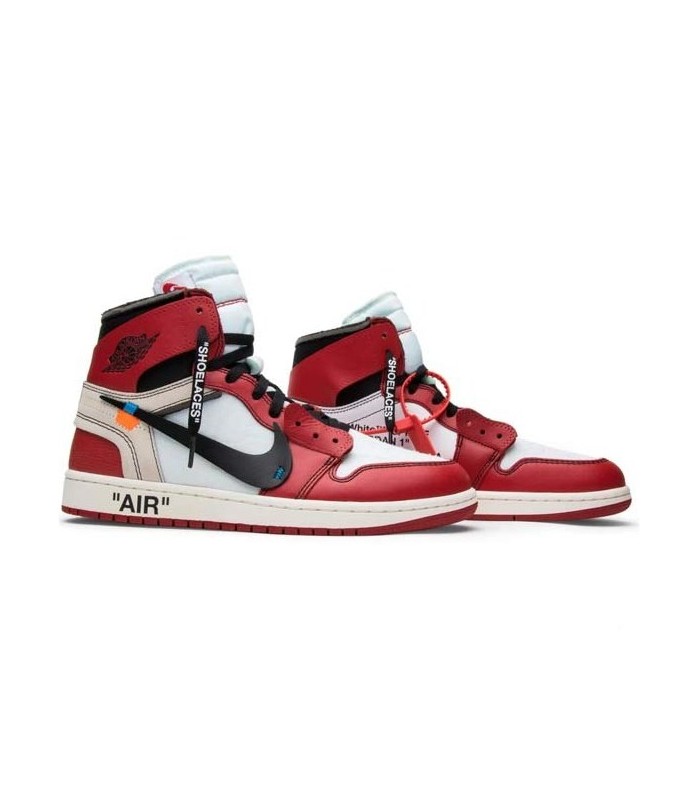 کفش پیاده روی نایک ایر جردن وان ساقدار آف وایت Nike air Jordan 1 high off-white crimson
