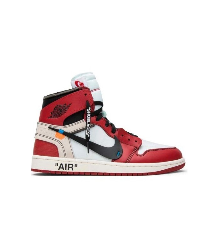 کفش پیاده روی نایک ایر جردن وان ساقدار آف وایت Nike air Jordan 1 high off-white crimson