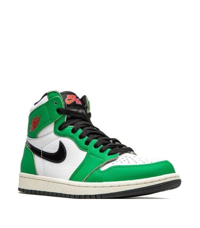 کفش پیاده روی نایک ایر جردن وان ساقدار سبز Nike jordan 1 high lucky green