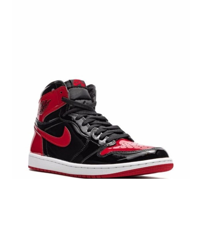 کفش پیاده روی نایک ایر جردن وان ساقدار قرمز Nike jordan 1 high black and red verni