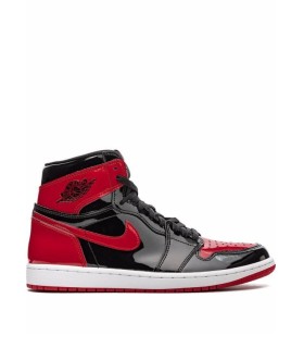 کفش پیاده روی نایک ایر جردن وان ساقدار قرمز Nike jordan 1 high black and red verni