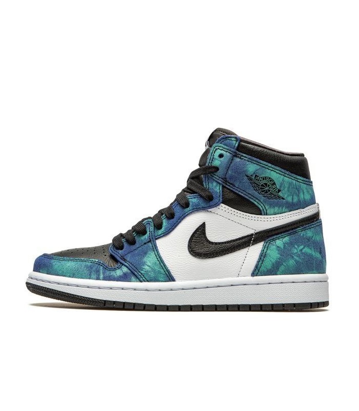 کفش پیاده روی نایک ایر جردن وان ساقدار آبی Nike air Jordan 1 high tie dye blue