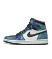 کفش پیاده روی نایک ایر جردن وان ساقدار آبی Nike air Jordan 1 high tie dye blue